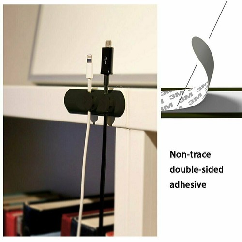 1x Magnetic Cable Clip Organizer Wire Cord Management Desktop Winder Line Holder - 第 4/7 張圖片