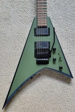 Jackson X Series Rhoads RRX24 Electric Guitar, Matte Army Drab with Black Bevels
