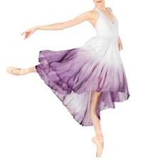 Lyrical Long Dress Gradient for Girls Women Dance Costumes Stage Performance