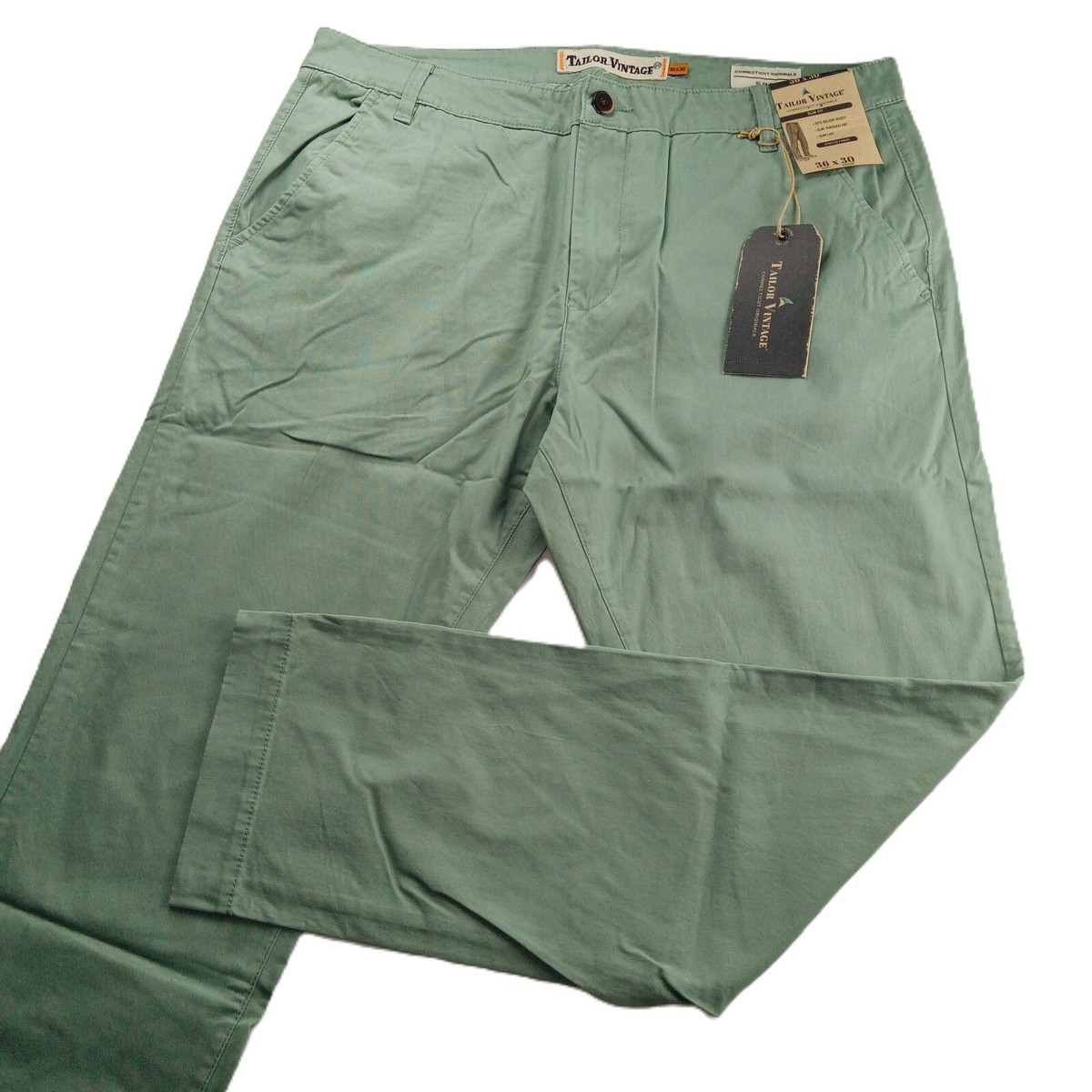 Tailor Vintage Men's Slim Fit Stretch Chino Pant Size 36 X 30