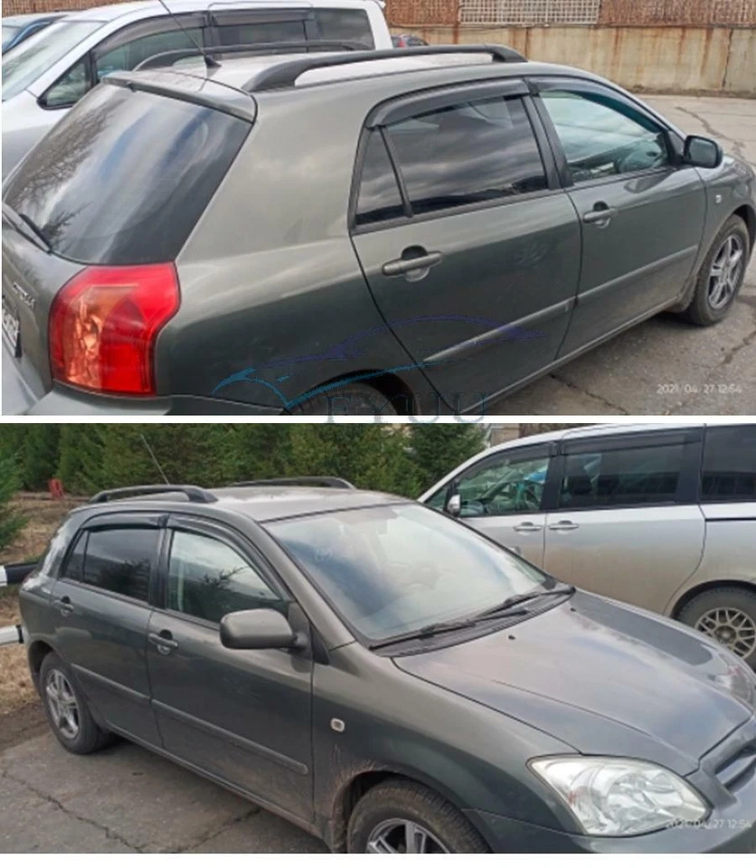 2Pcs Black Aluminum Alloy 1.4M Car Top Frame Decoration Accessories Luggage Rack Foto 3 de 4