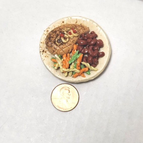 1pc. Clay Refrigerator Magnet Chicken Breast, Rigatoni Pasta, Baked ...