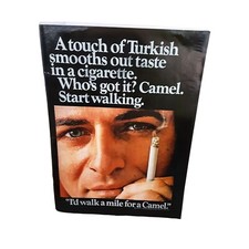 1970 Camel Cigarettes I'd Walk A Mile Original Print Ad Vintage