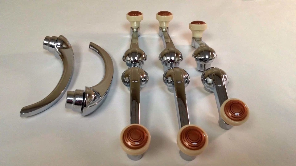 Chevrolet Fleetline Fleetmaster 1942-1948 manivela de ventilación de ventana cromada manivela de puerta Foto 2 de 4