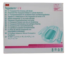 3M 1650 Tegaderm I.V. Transparent Film Dressing 4" x 6 1/8" Oval 25/BX Exp 12/25