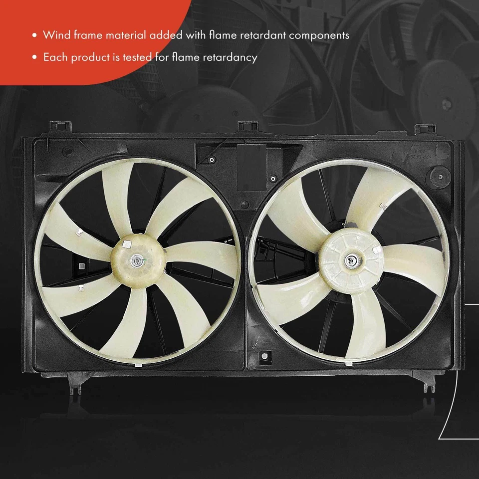 Conjunto de ventilador de radiador doble A-Premium con cubierta para Lexus GS460 2008-2010 2011 4,6 L Foto 3 de 4