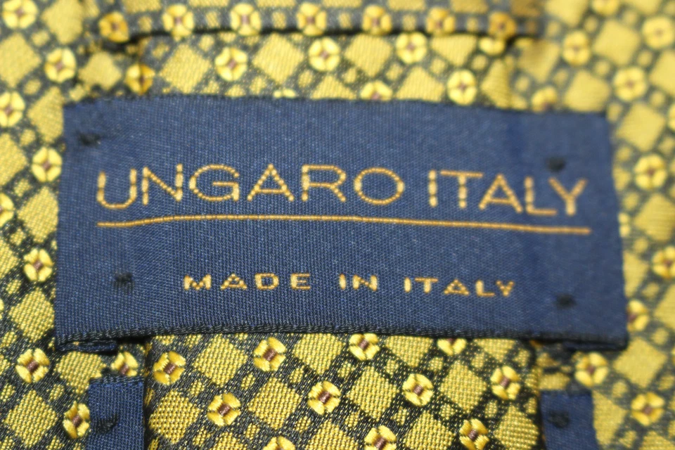 Gravata de seda UNGARO feita na Itália F50682 - Imagem 4 de 4
