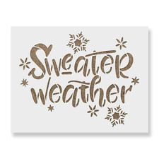 Sweater Weather Snowflakes Stencil - Reusable Mylar Stencils for Painting