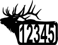 Elk Head House Address Sign - Made in USA