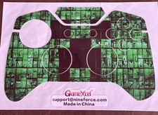 High Glossy Modded Sticker Skin Decal for Xbox One Controller Green Digicamo