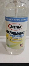 4 cases Sterno Lemon Zest Hand Sanitizer. 8 -One litre bottles per case 