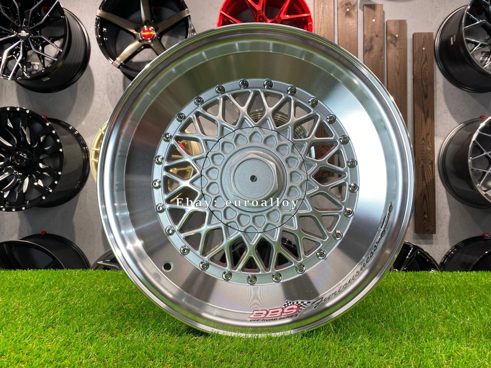 4 x 16 Inch 4x100 / 4x108 Rs Estilo Plata Pulido Ruedas: Apto Para BMW - Imagen 2 de 4