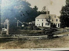 Postcard RPPC Whittier Birthplace in Haverhill, MA  T6