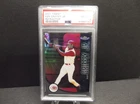 KEN GRIFFEY JR 2001 TOPPS FINEST #90 REDS REFRACTOR MACH #301/399 MADE PSA 8