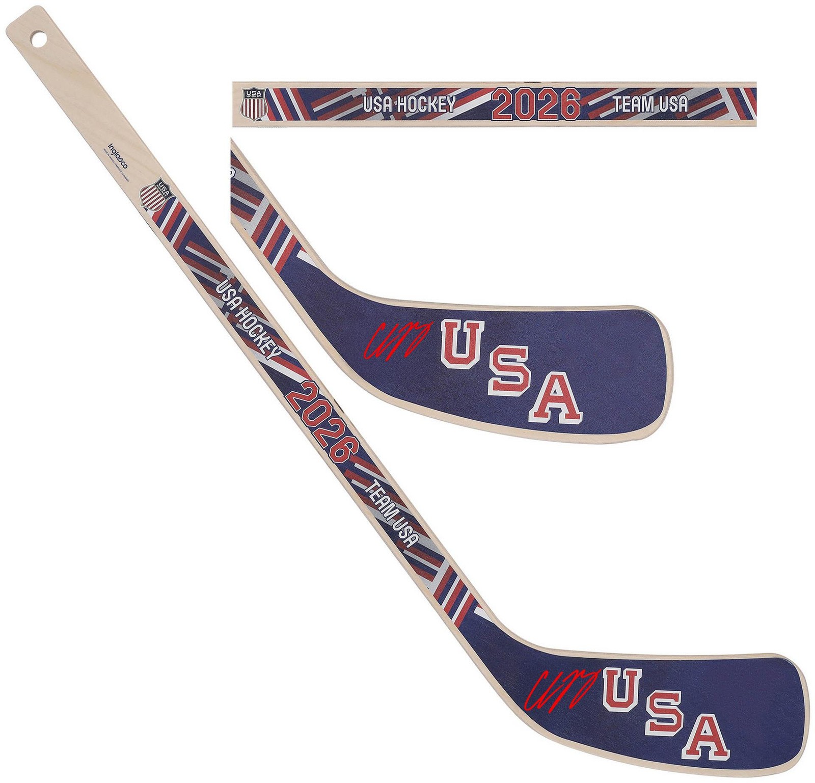 Charlie McAvoy Autographed Signed Boston Bruins Team USA 2026 Olympic Mini Wood Stick 