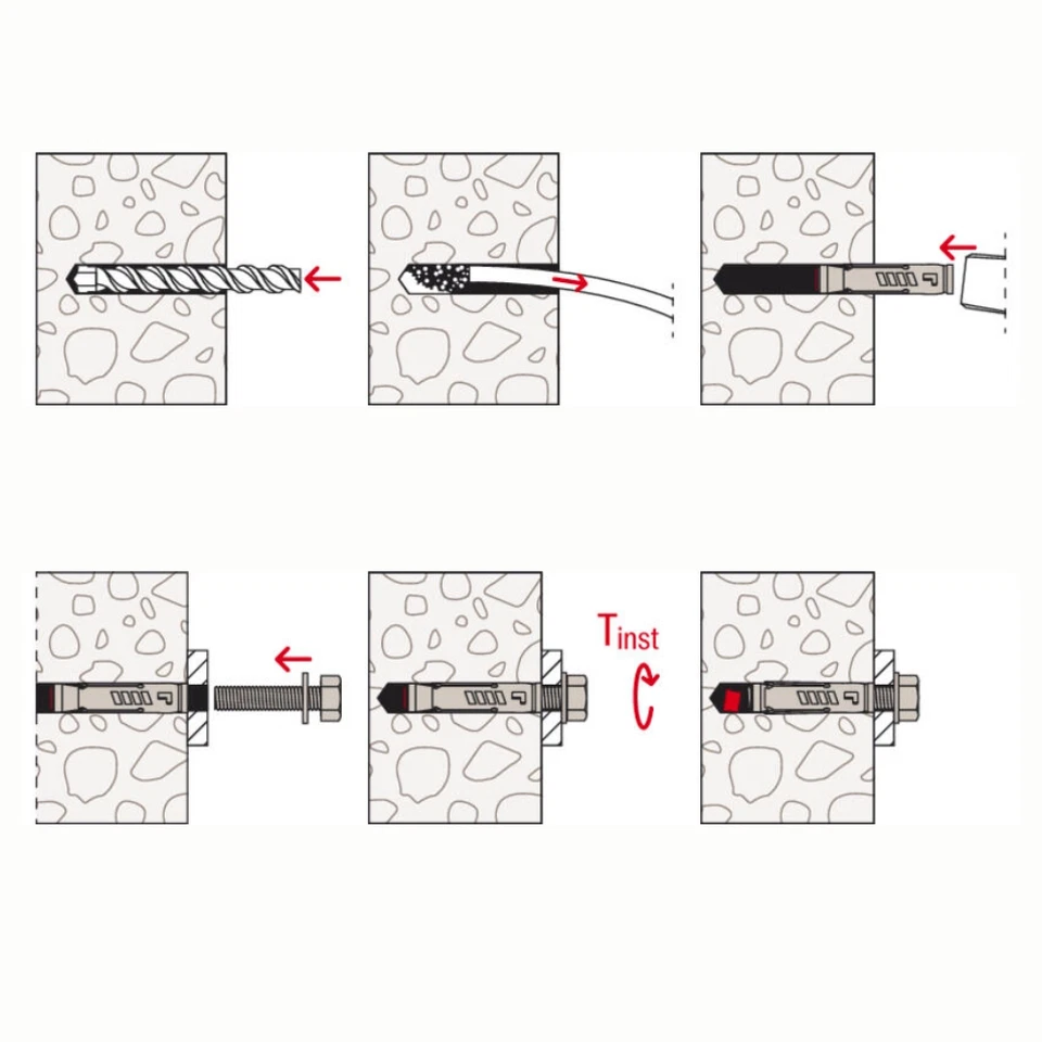 FISCHER TASSELLI Ø14 SLM 8 ANCORANTE METALLICO CON VITE ESAGONALE BOX 50 PEZZI - Immagine 4 di 4