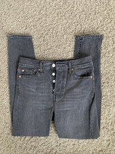 Levi  s Wedgie Skinny size 28 black button-fly high rise denim jeans