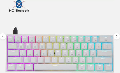 EPOMAKER SK61 Mechanische Gamer Tastatur mit RGB Weiß Nichtraucher & Tier frei