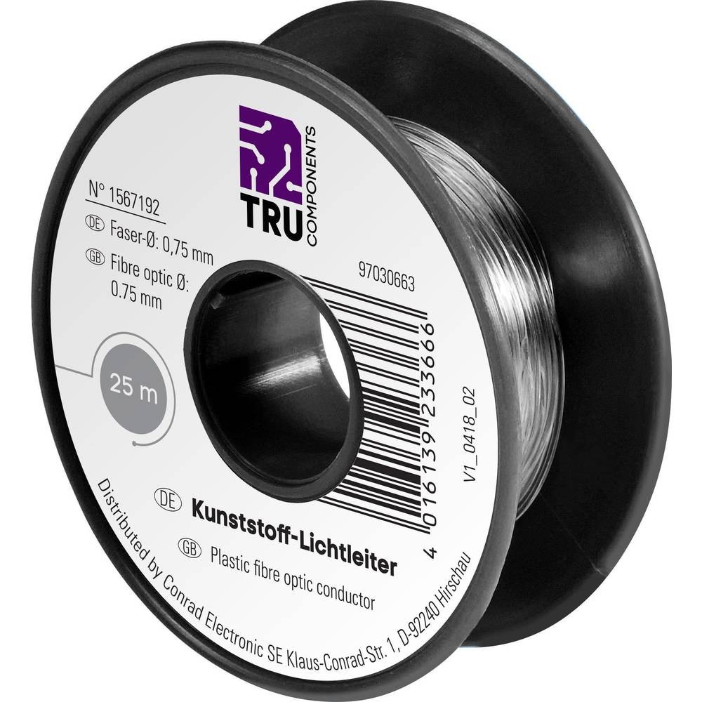 Fibre optique plastique TRU COMPONENTS LWL haut de gamme, câble polymère Simplex 1 brin résistant