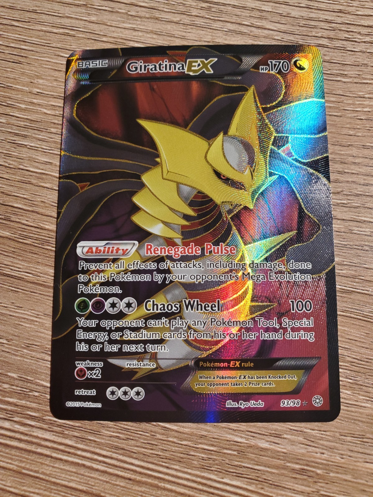Pokémon Giratina-EX TCG Full Art Holo Ultra Rare Card Ancient Origins 93/98