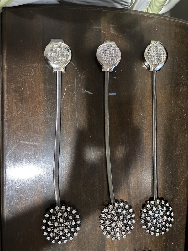 Modern rhinestone Curtain Tiebacks- set of 6