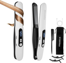 Cordless 2-in-1 Mini Flat Iron and Curler, Portable Rechargeable Hair Straighten