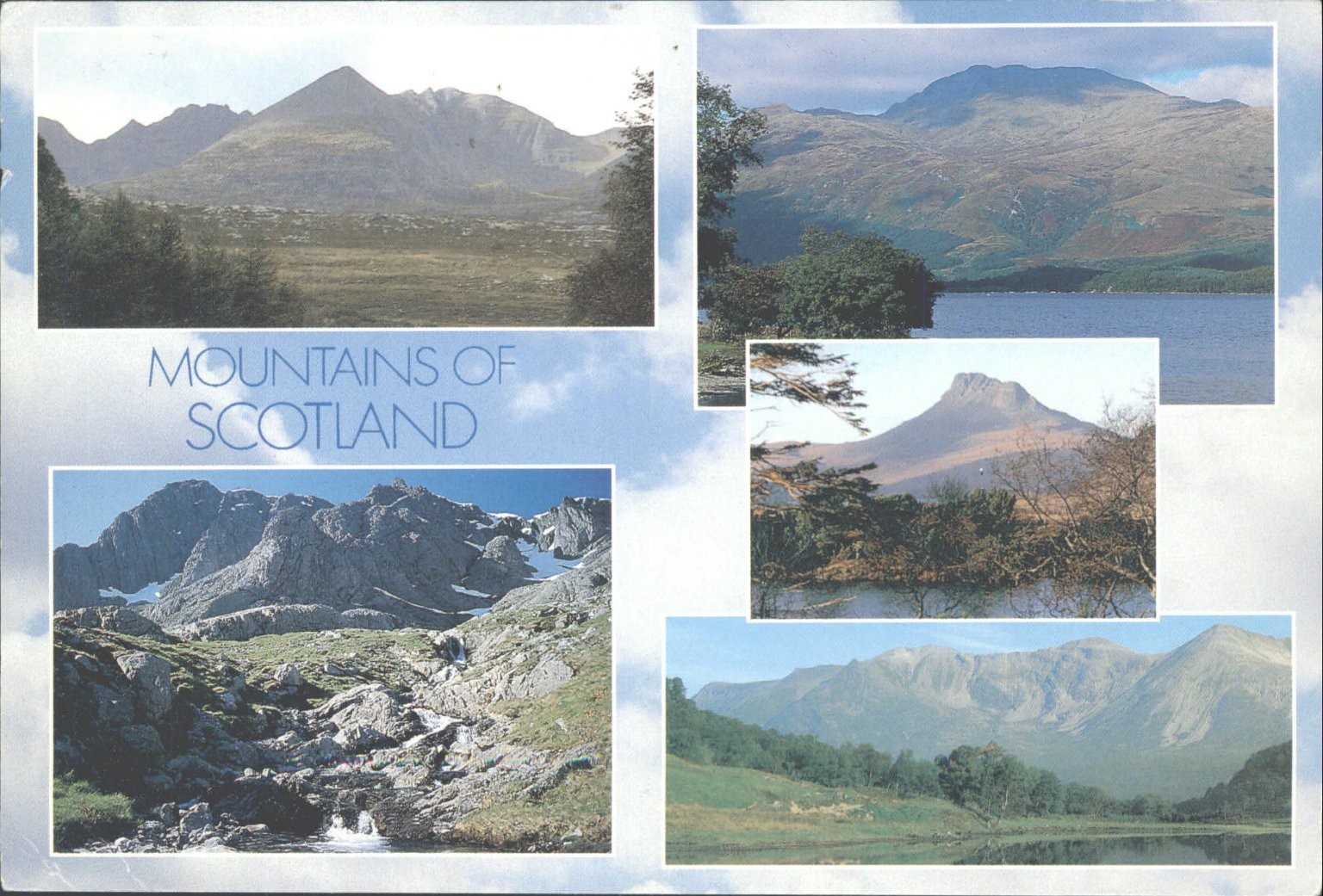 Vintage J Arthur Dixon Postcard Mountains of Scotland Posted 1995 Topographical