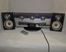 Emerson MS3110 3 Disc CD Player w/ Speakers Remote For Parts Or Repair