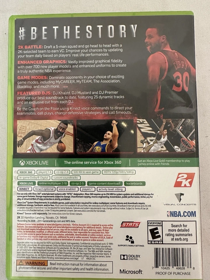 NBA 2K16 Xbox 360 CIB Complete Tested & Working - Image 3 of 4