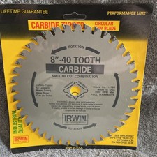 Irwin 8 40 Tooth Carbide Saw Blade Table Saw ...