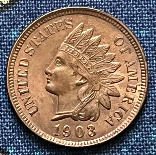 1903-P Indian Head Penny Red BU Brilliant Uncirculated Philadelphia Mint WOW