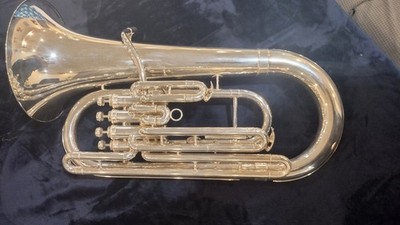 King 2280 Bb Silver Plated 4-Valve Brass Euphonium with Case