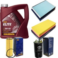 Inspektionspaket 5L Mannol 5W-40 FüR Skoda Octavia I Combi 1.9 Tdi Audi A3 Seat