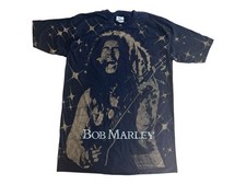 Vintage 90s Bob Marley All Over Print T-Shirt XL Reggae T-America