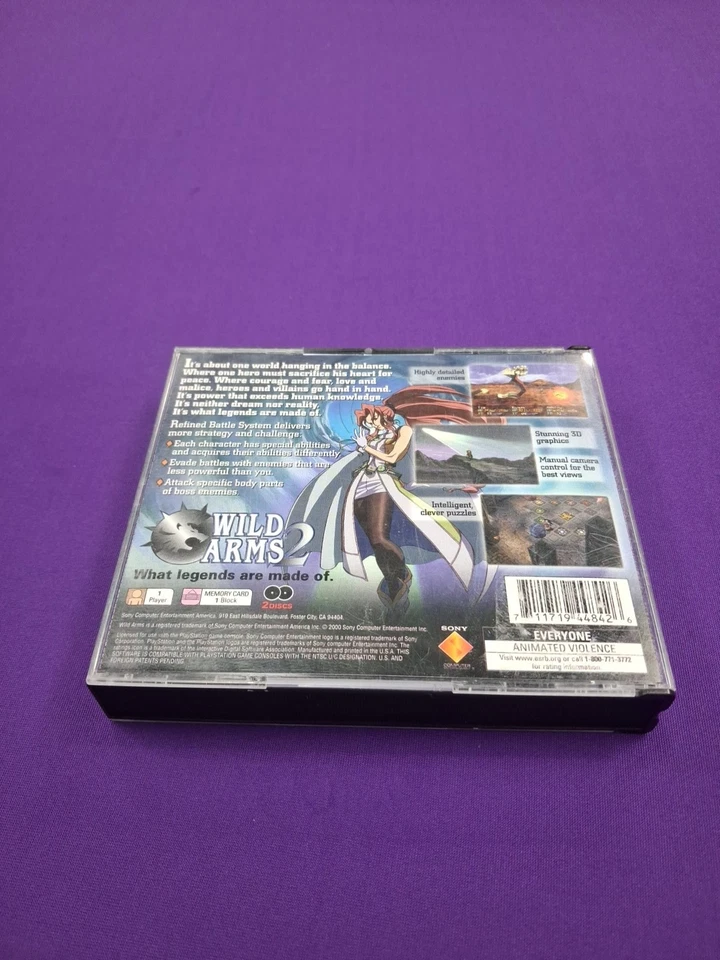 Wild Arms 2 PlayStation 1 PS1 sem teste manual - Imagem 2 de 4