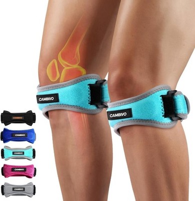 CAMBIVO 2-Pack Patella Tendon Knee Straps Adjustable Brace Pain Relief