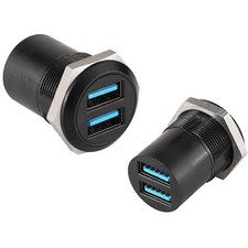 2PCS Dual Ports USB 3.0 Panel Mount Connector, Dual USB 3.0 Data Transfer and...