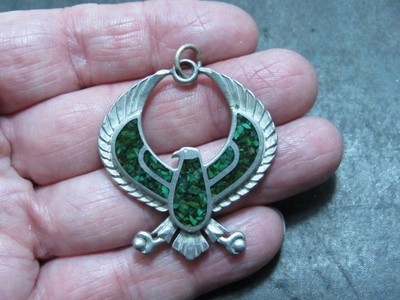 southwestern turquoise eagle pendant