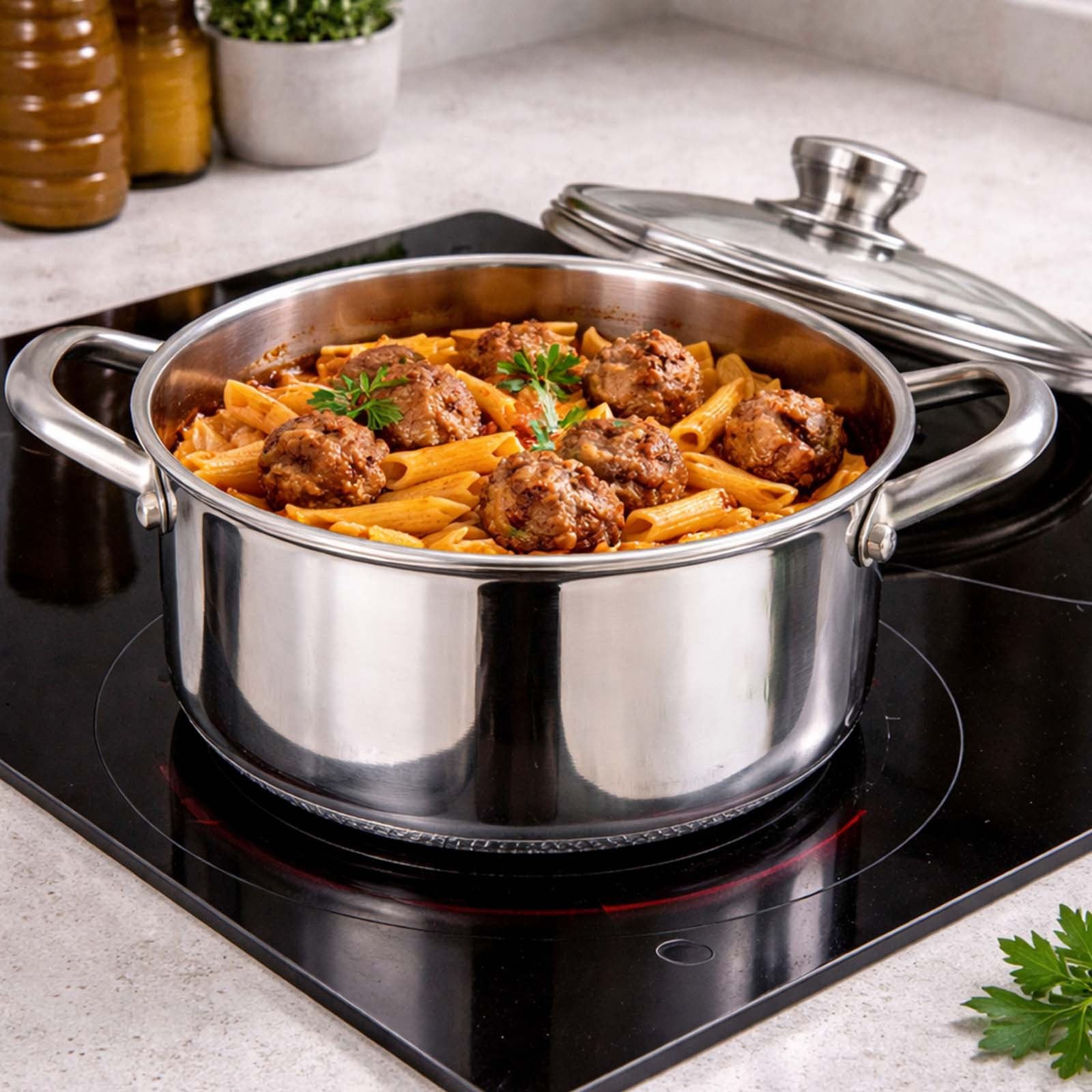 Cacerola plata de 20cm Cheffinger au design robuste et durable