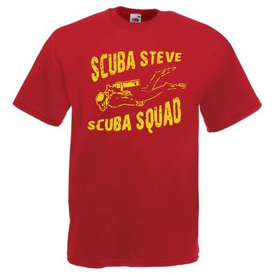 Erwachsene T-Shirt Scuba Steve Scuba Squad Padi Tauchen Tiefseetaucher Unisex rot