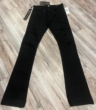 JORDAN CRAIG STACKED JEANS WITH SHREDS JTF934R BLACK 