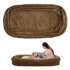 Faux Fur Washable Human Dog Bed Cover  Only Human Dog Bed  