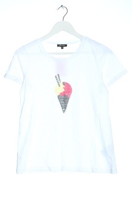 MORE & MORE Print-Shirt Damen Shirt Gr. DE 36 weiß Casual-Look