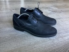 Ecco Men s Size 44 Black Dress Shoes Shock Point Tie Shoes 10 10.5