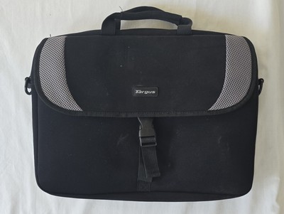 Targus Laptop Bag Black/Grey Messenger Neoprene Bag Padded 16'' x 12''
