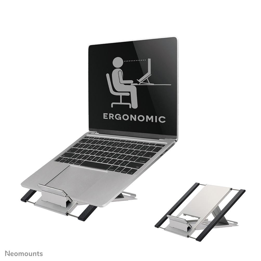 Newstar Portable Laptop And Tablet Desk Stand - Silver - Image 3