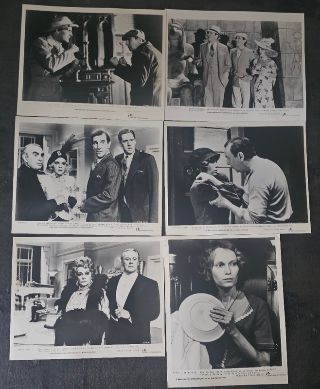 1985 THE PURPLE ROSE OF CAIRO MOVIE Press Kit 6 Photos Woody Allen Jeff Daniels