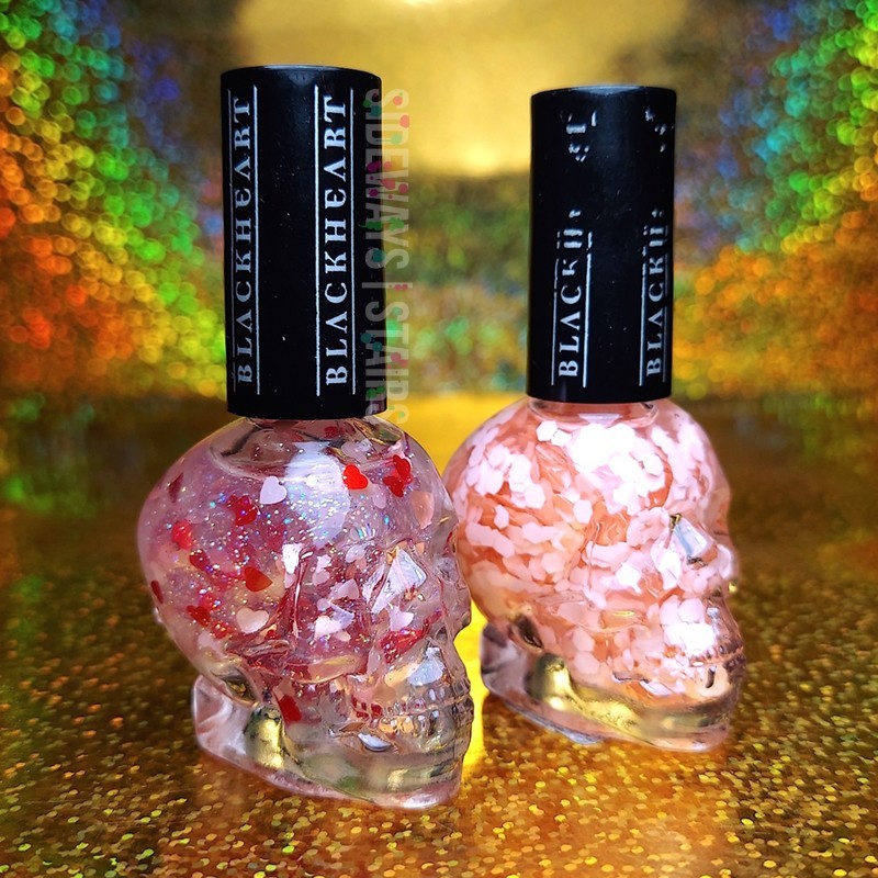 BLACKHEART BEAUTY VALENTINE'S DAY NAIL POLISH skull bottle heart holo sweetheart