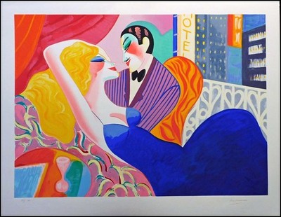Earl Linderman ''Tender Is The Night'' Hand Signed & Numbered Serigraph, romance