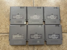 Lot Of 6 NES Cartridges Nintendo Double Dragon TMNT Strider Video Games 90s 80s